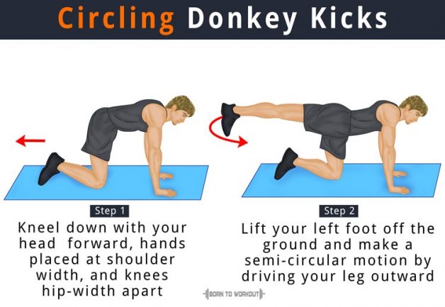 Circling Donkey Kicks | Born to Workout | Born to Workout